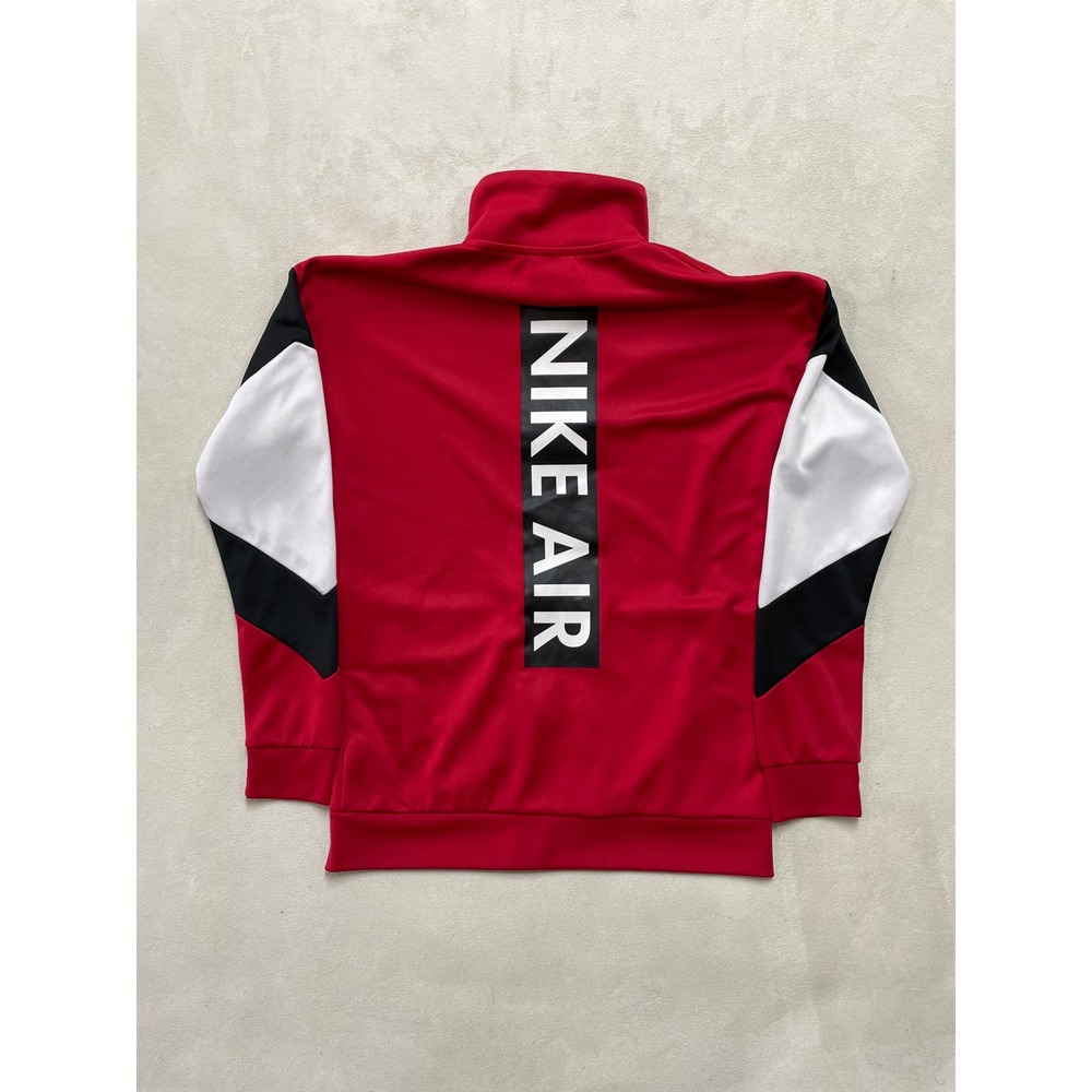 Nike Air Mens Track Jacket Red Black White Full Zip Mock Neck Small 887232869175